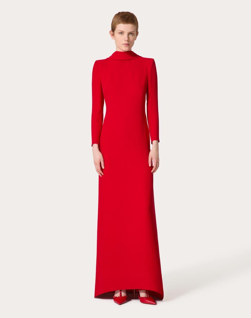 Valentino Handbags Gown In Cady Couture per Donna in Rosso | Valentino IT Vendita Economica