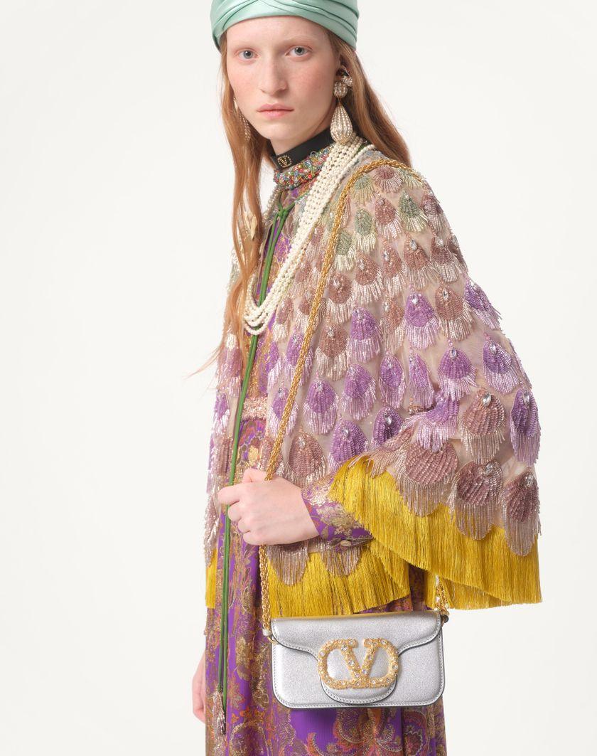 Valentino Handbags Cappa In Organza Ricamata per Donna in Poudre/multicolor | Valentino IT Moda
