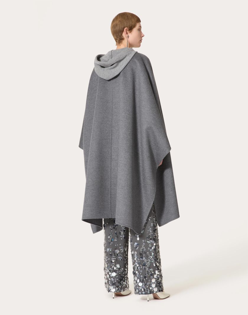 Valentino Handbags Cappa In Compact Drap per Donna in Grigio Scuro | Valentino IT Pezzi Unici
