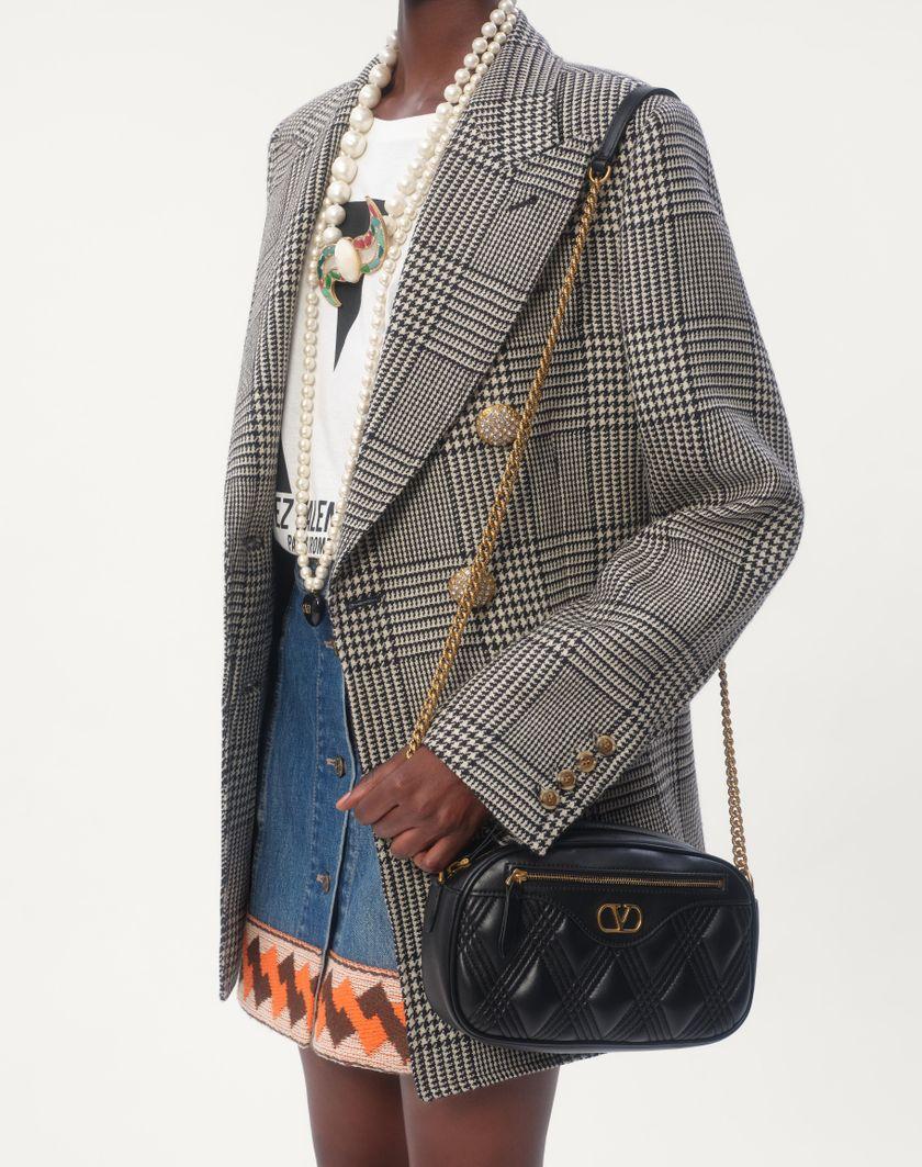 Valentino Handbags Blazer In Pied De Poule Wool per Donna in Avorio/nero | Valentino IT Lightning offer