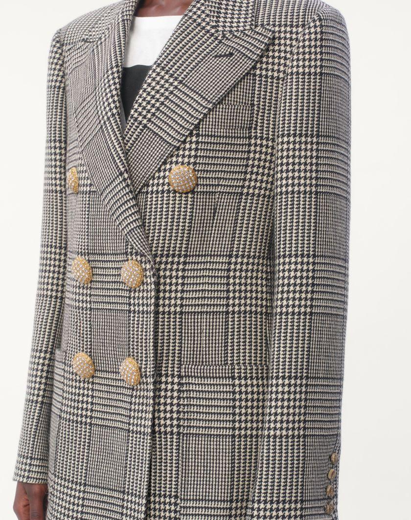 Valentino Handbags Blazer In Pied De Poule Wool per Donna in Avorio/nero | Valentino IT Lightning offer