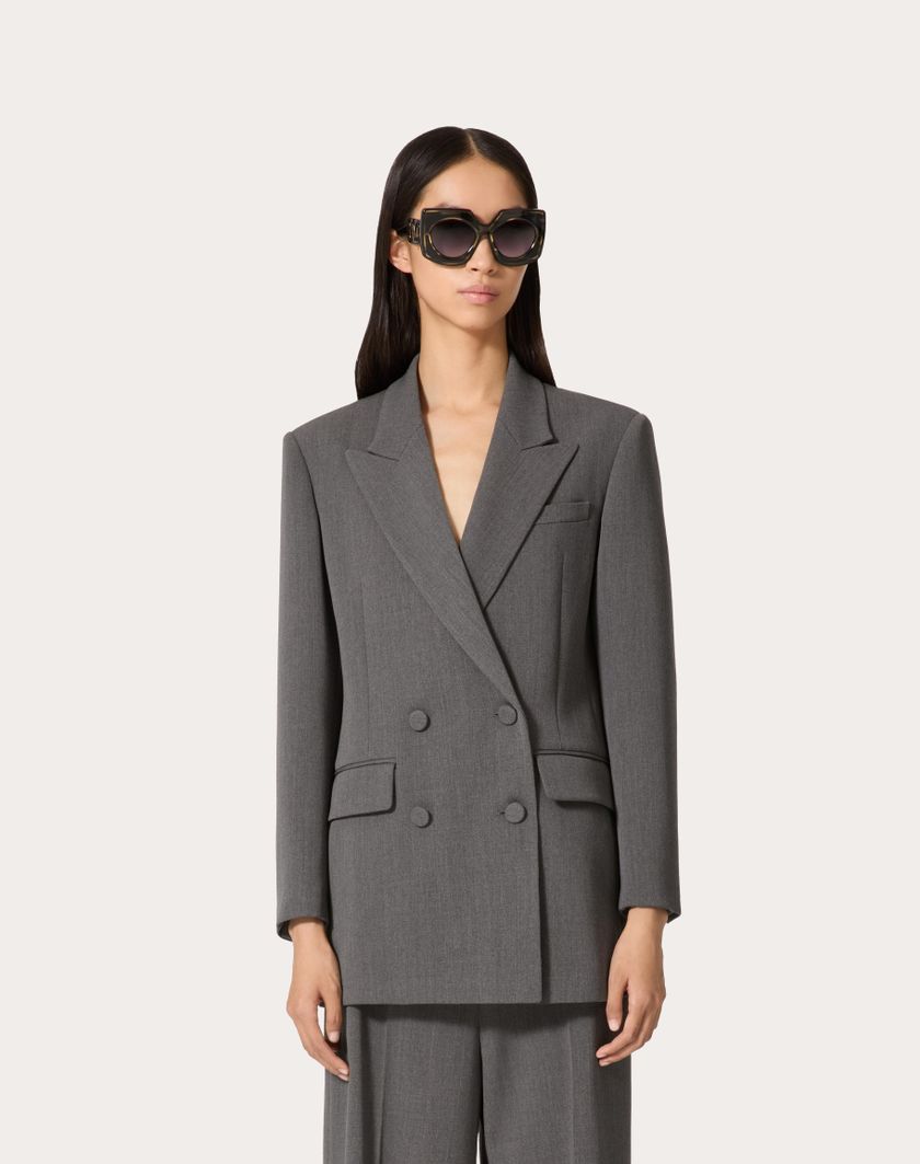 Valentino Handbags Giacca In Active Gabardine per Donna in Grigio | Valentino IT Bestseller