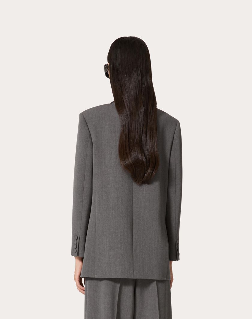 Valentino Handbags Giacca In Active Gabardine per Donna in Grigio | Valentino IT Bestseller