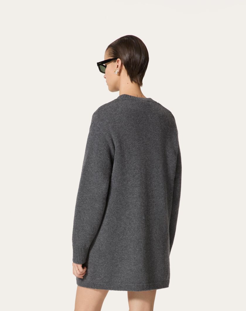 Valentino Handbags Cardigan In Lana per Donna in Grigio Scuro | Valentino IT Black Friday Prezzi