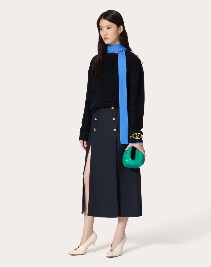 Valentino Handbags Maglia In Lana per Donna in Navy | Valentino IT Italy