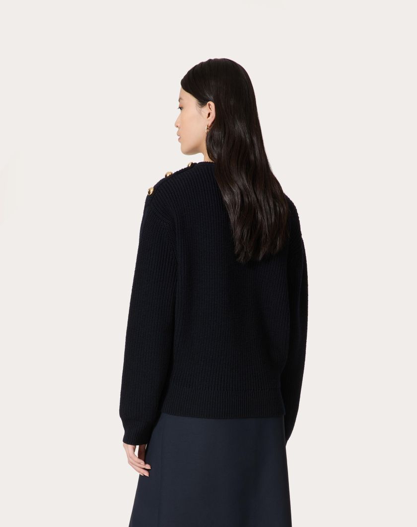 Valentino Handbags Maglia In Lana per Donna in Navy | Valentino IT Italy