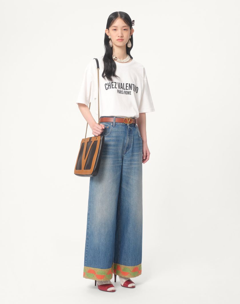 Valentino Handbags Pantaloni In Denim per Donna in Denim | Valentino IT Qualità