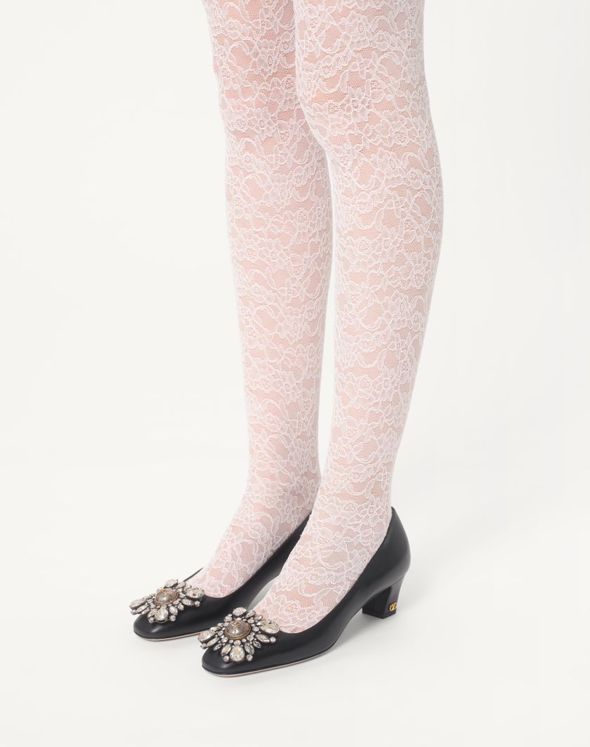 Valentino Handbags Décolleté Preshoes In Capretto Con Cristalli 45mm per Donna in Nero/silver | Valentino IT Grande vendita