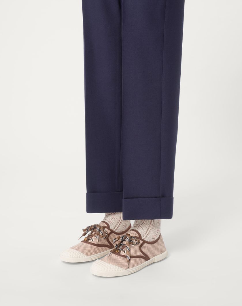 Valentino Handbags Sneaker Bay By Bay In Canvas per Donna in Tabacco | Valentino IT Shopping online