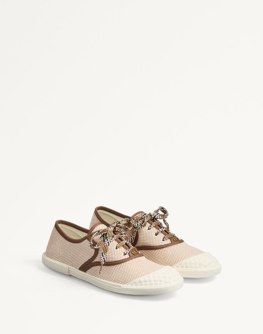 Valentino Handbags Sneaker Bay By Bay In Canvas per Donna in Tabacco | Valentino IT Shopping online
