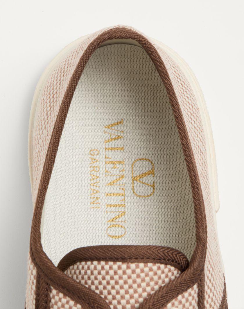 Valentino Handbags Sneaker Bay By Bay In Canvas per Donna in Tabacco | Valentino IT Shopping online
