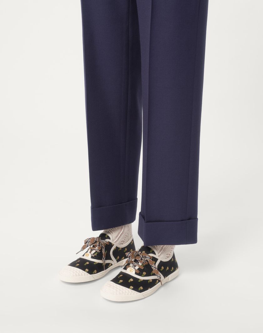 Valentino Handbags Sneaker Bay By Bay In Tessuto Papier Floral per Donna in Multicolor | Valentino IT Offerta esclusiva