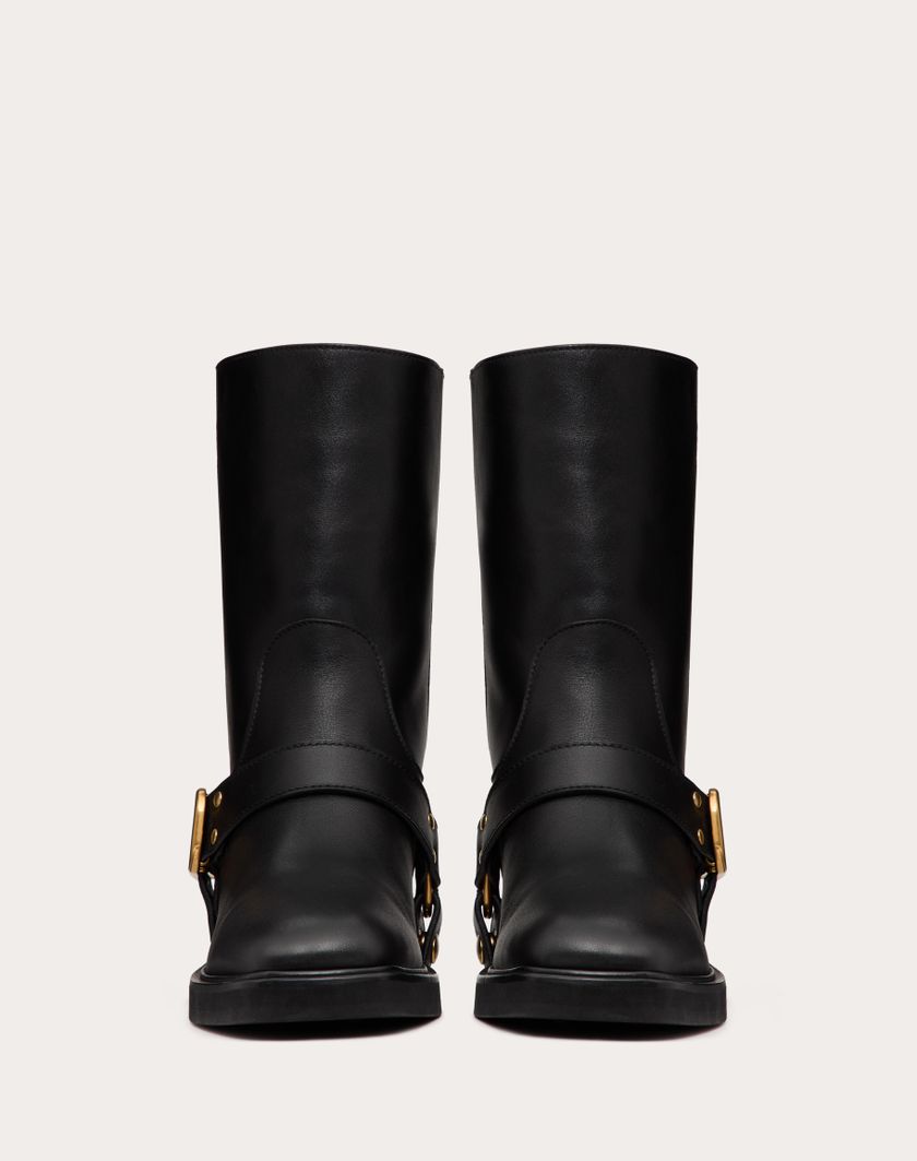 Valentino Handbags Stivaletto Vlogo Signature In Vitello 30mm per Donna in Nero | Valentino IT Offerta per la Festa della Mamma