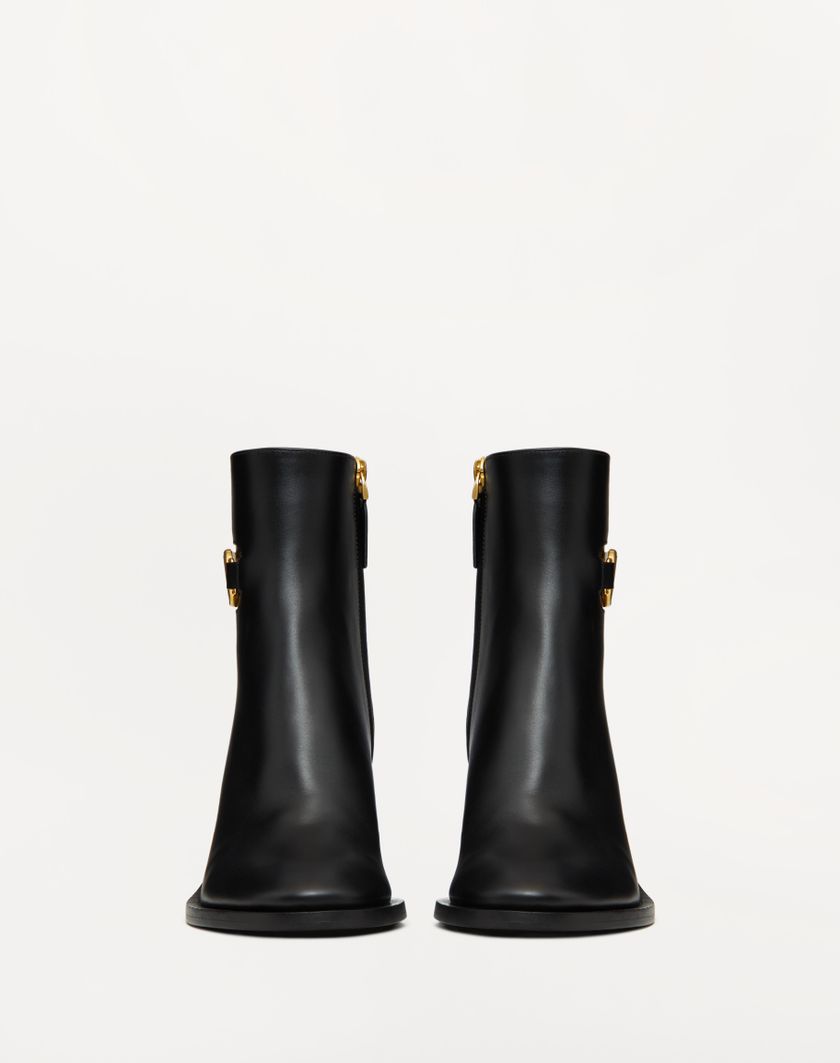 Valentino Handbags Stivaletto Vlogo Signature In Vitello 75mm per Donna in Nero | Valentino IT Offerta San Valentino