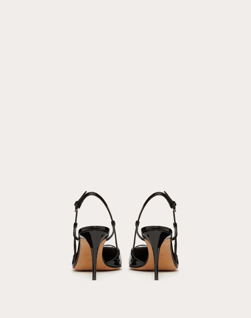 Valentino Handbags Décolleté Slingback Vlogo Signature In Vernice 80mm per Donna in Light Ivory | Valentino IT Online Outlet