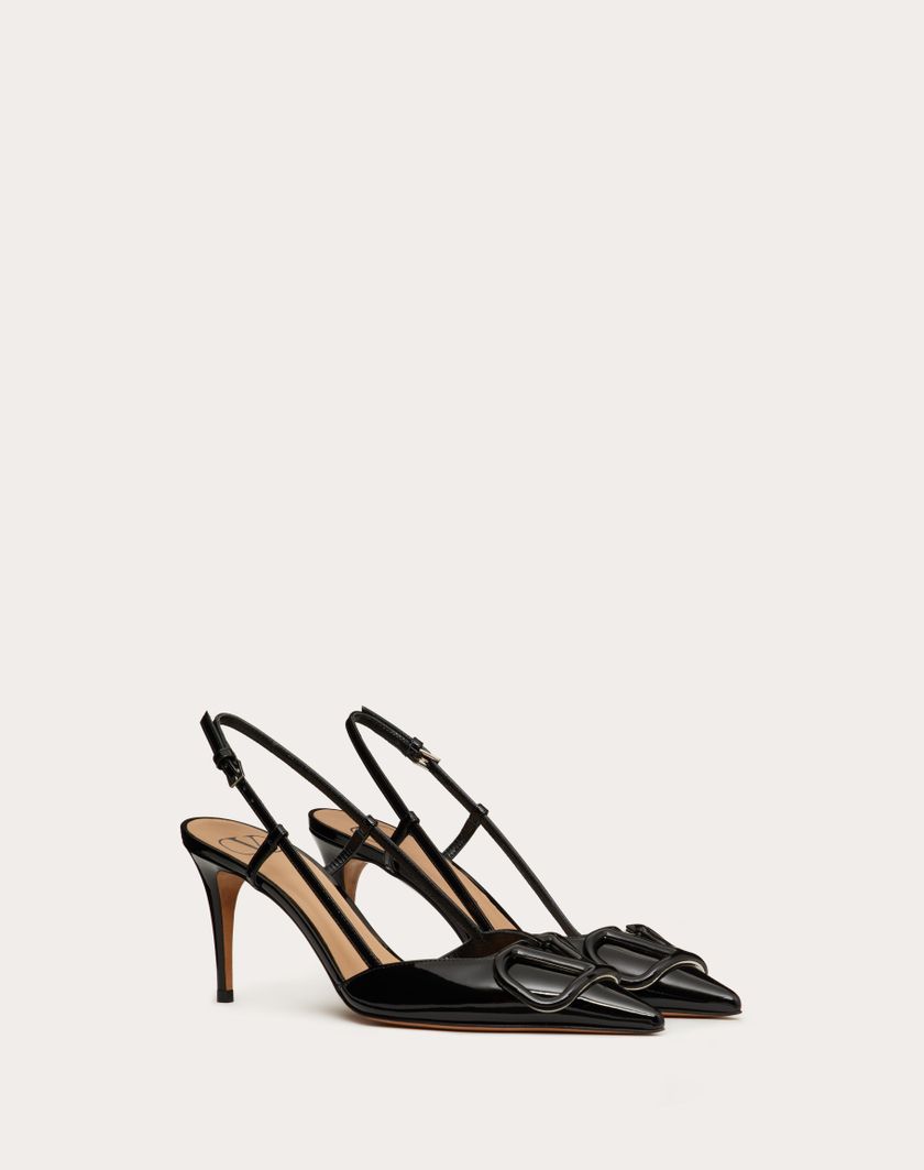 Valentino Handbags Décolleté Slingback Vlogo Signature In Vernice 80mm per Donna in Nero | Valentino IT Offerta temporanea