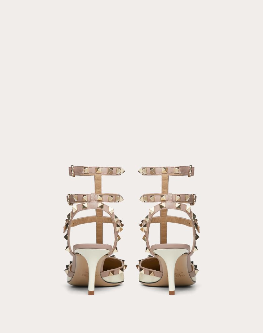 Valentino Handbags Décolleté Rockstud Con Cinturini 65mm per Donna in Poudre | Valentino IT Offerte stagionali