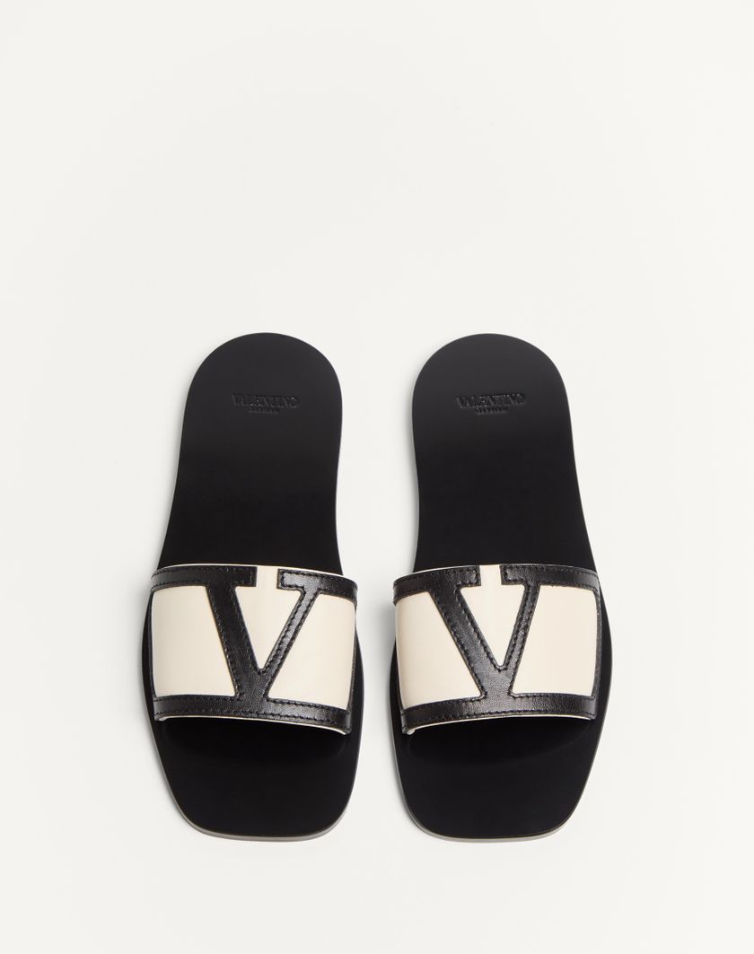 Valentino Handbags Sandalo Slide Viva Superstar In Nappa per Donna in Burro/nero | Valentino IT Ultimo giorno