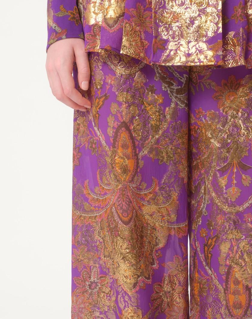 Valentino Handbags Pantaloni In Fil Coupe' Lame' Cachemire Apres L'hiver per Donna in Multicolor | Valentino IT 50% di sconto per tempo limitato