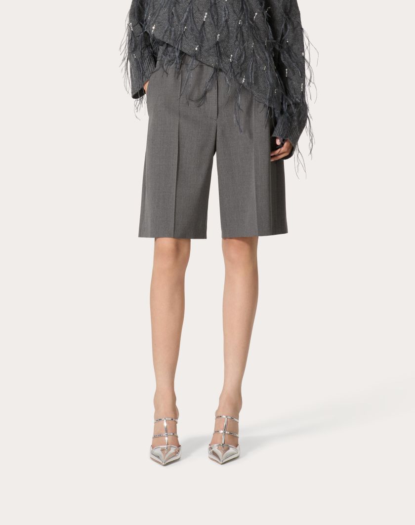 Valentino Handbags Bermuda In Active Gabardine per Donna in Grigio | Valentino IT Consegna Veloce