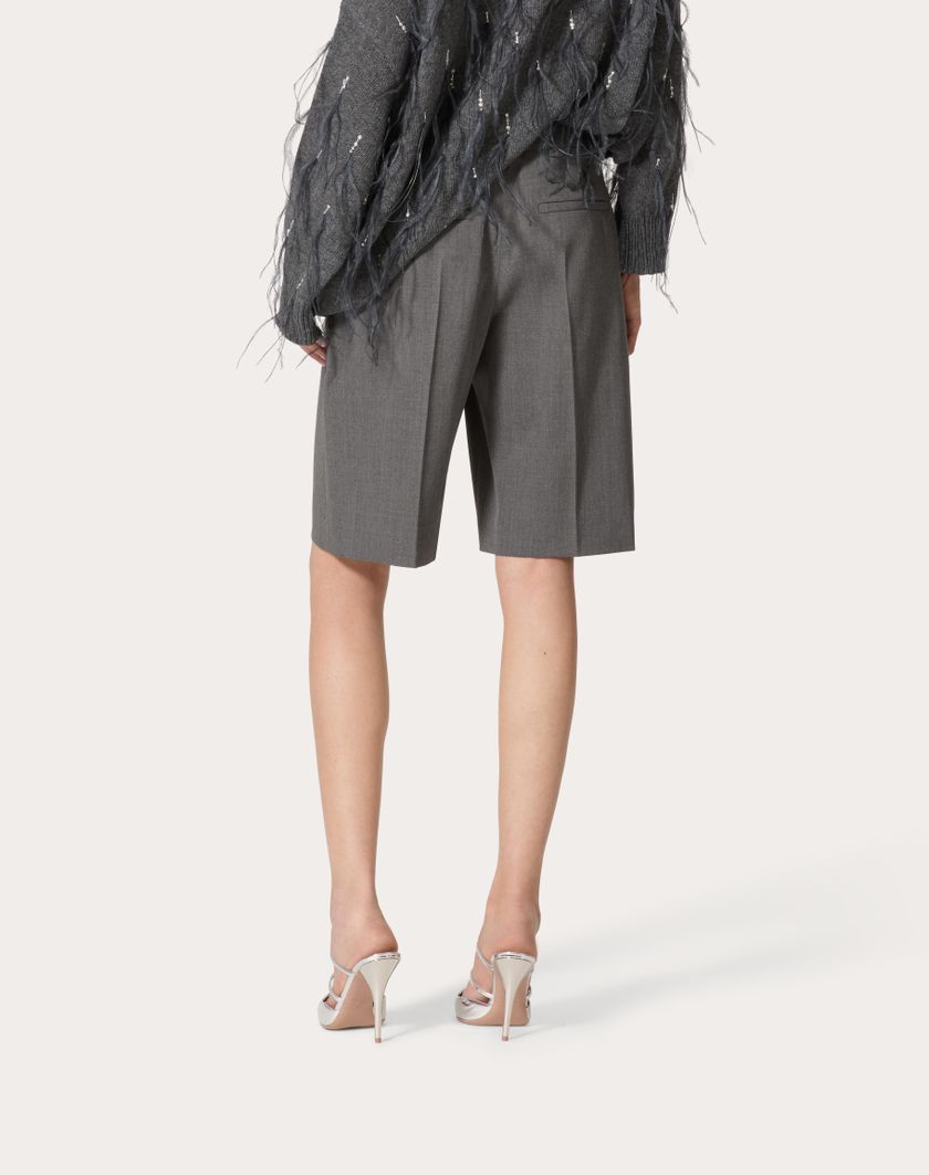 Valentino Handbags Bermuda In Active Gabardine per Donna in Grigio | Valentino IT Consegna Veloce