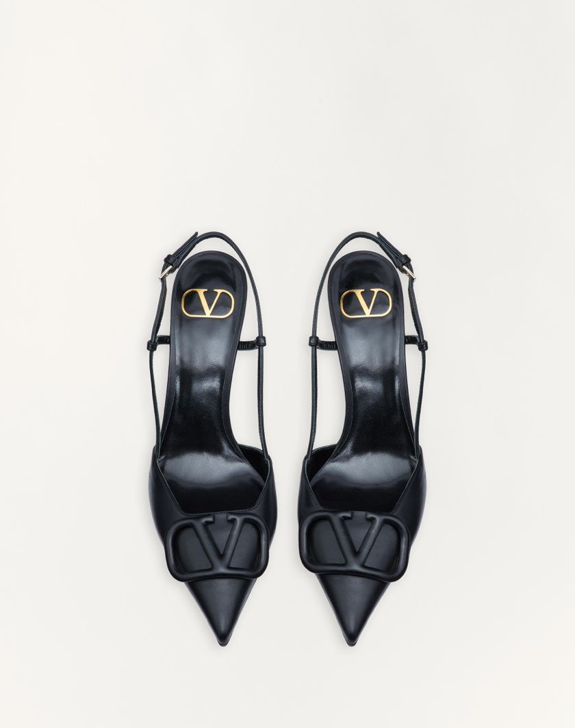 Valentino Handbags Décolleté Slingback Vlogo Signature In Vitello 80mm per Donna in Nero | Valentino IT Offerta