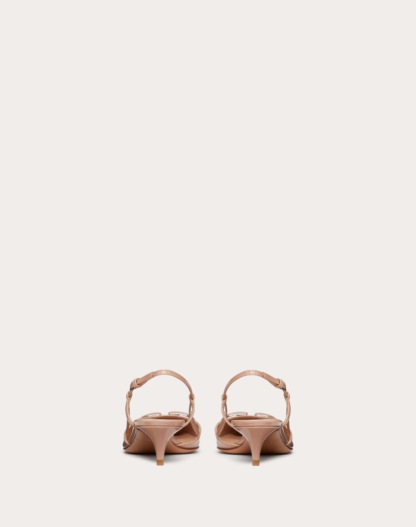 Valentino Handbags Décolleté Slingback Vlogo Signature In Vernice 40mm per Donna in Rose Cannelle | Valentino IT Online