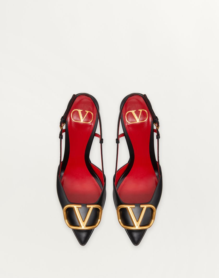 Valentino Handbags Décolleté Slingback Con Plateau Vlogo Signature In Vitello 120mm per Donna in Nero | Valentino IT Saldi