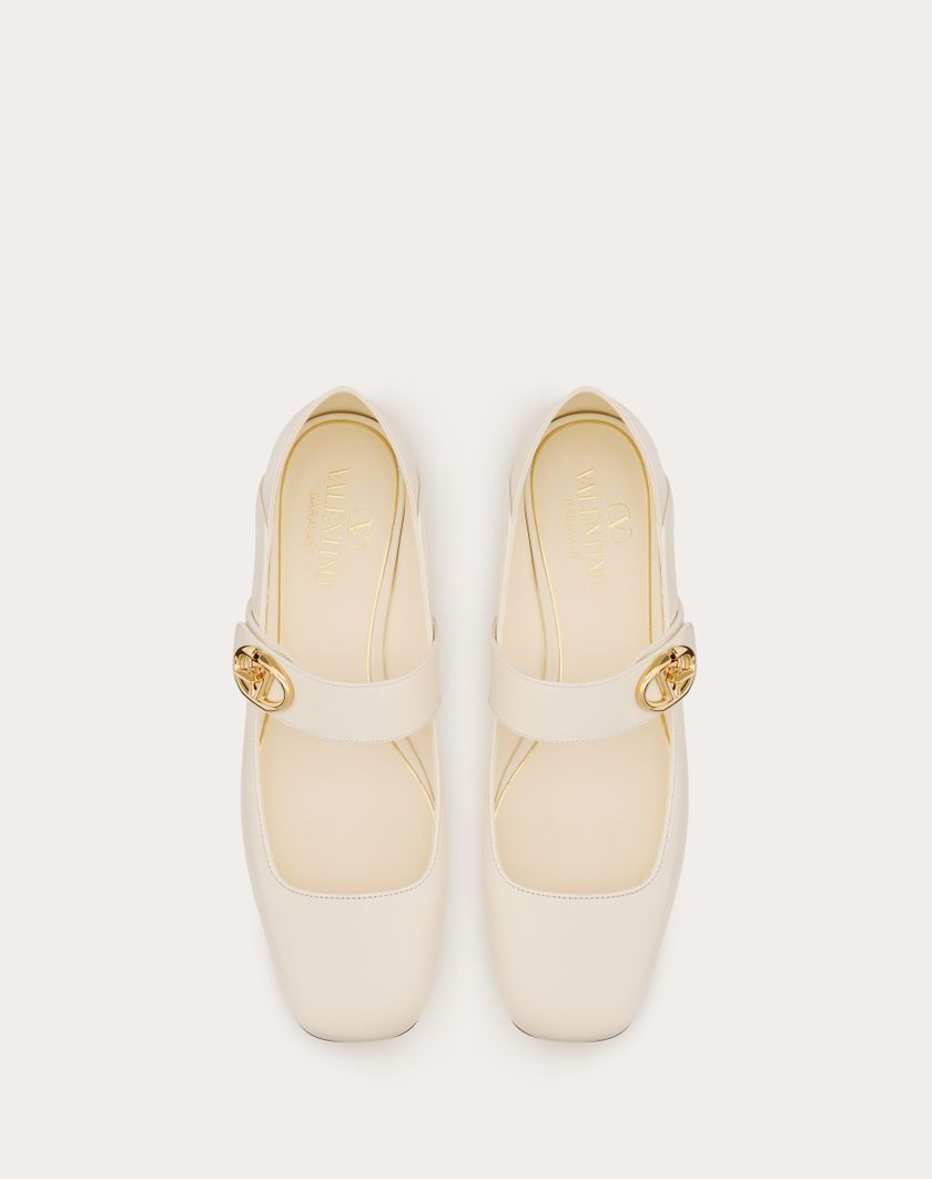 Valentino Handbags Ballerina Mary-jane Vlogo Locker In Vitello per Donna in Avorio | Valentino IT Sconto di tempo limitato