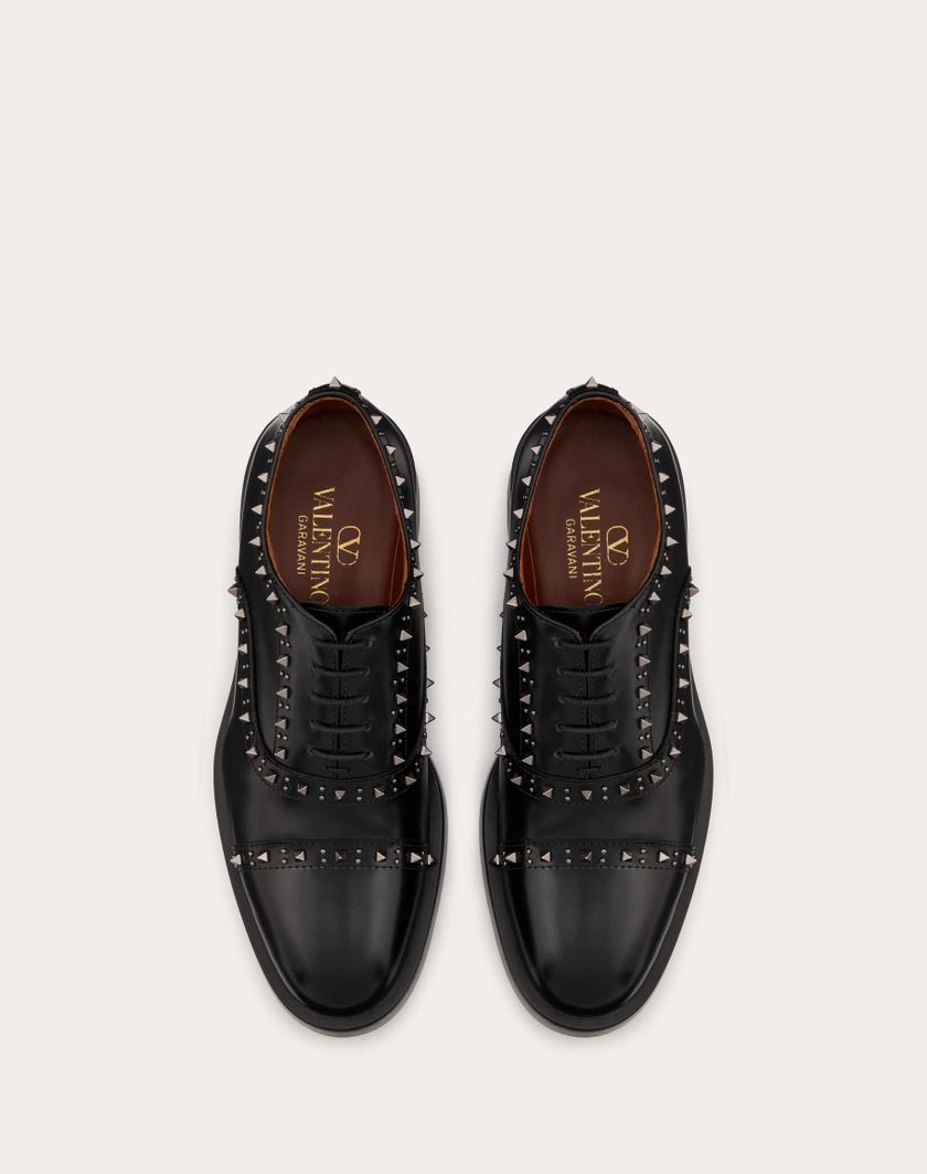 Valentino Handbags Scarpa Stringata Oxford Valentino Garavani Gentleglam In Vitello per Donna in Nero | Valentino IT Offerte giornaliere