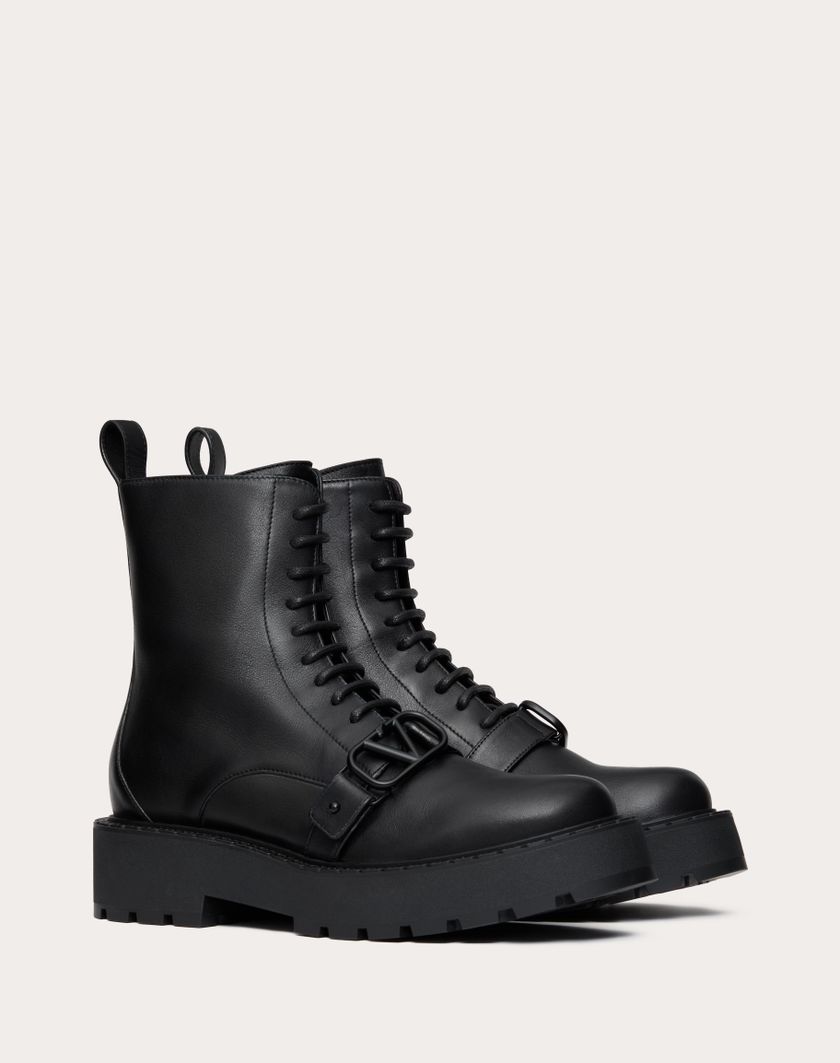 Valentino Handbags Combat Boot Vlogo Signature In Vitello 45mm per Donna in Nero | Valentino IT Enormi risparmi