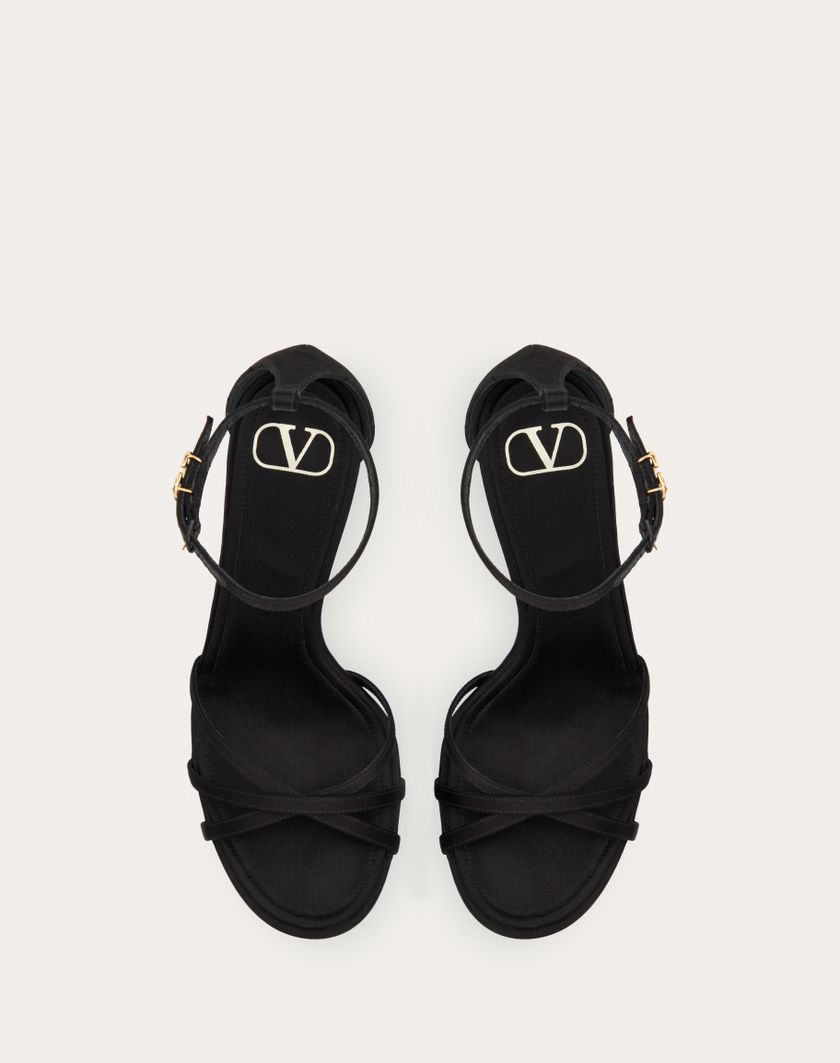 Valentino Handbags Sandalo Con Plateau Valentino Garavani Eveninglam In Raso 120mm per Donna in Nero | Valentino IT Sostegno trimestrale