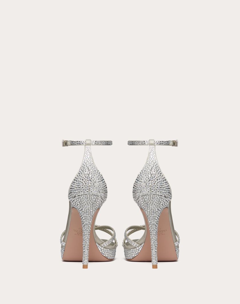 Valentino Handbags Sandalo Con Plateau Valentino Garavani Eveninglam Con Cristalli 120mm per Donna in Crystal/grigio | Valentino IT Fino al 55% di sconto