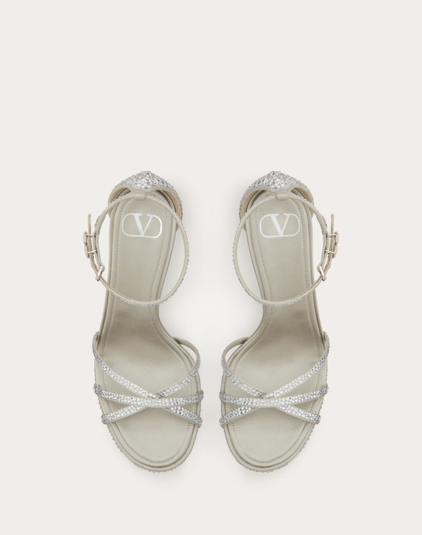Valentino Handbags Sandalo Con Plateau Valentino Garavani Eveninglam Con Cristalli 120mm per Donna in Crystal/grigio | Valentino IT Fino al 55% di sconto