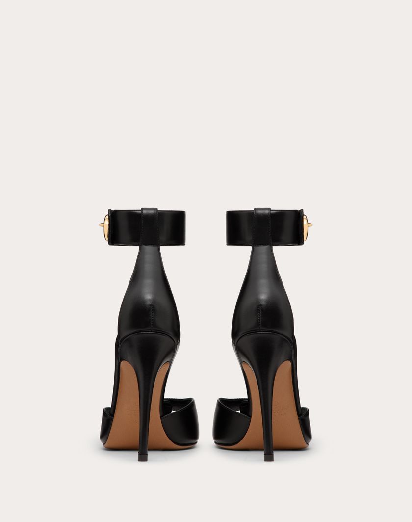 Valentino Handbags Sandalo Vlogo Locker In Vitello 105mm per Donna in Nero | Valentino IT Sconti questo mese