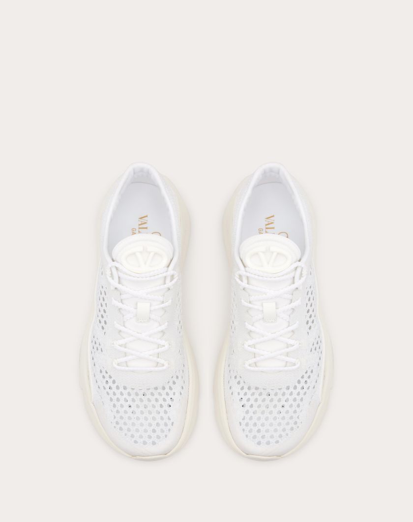 Valentino Handbags Sneaker True Actress In Rete per Donna in Bianco | Valentino IT In Vendita