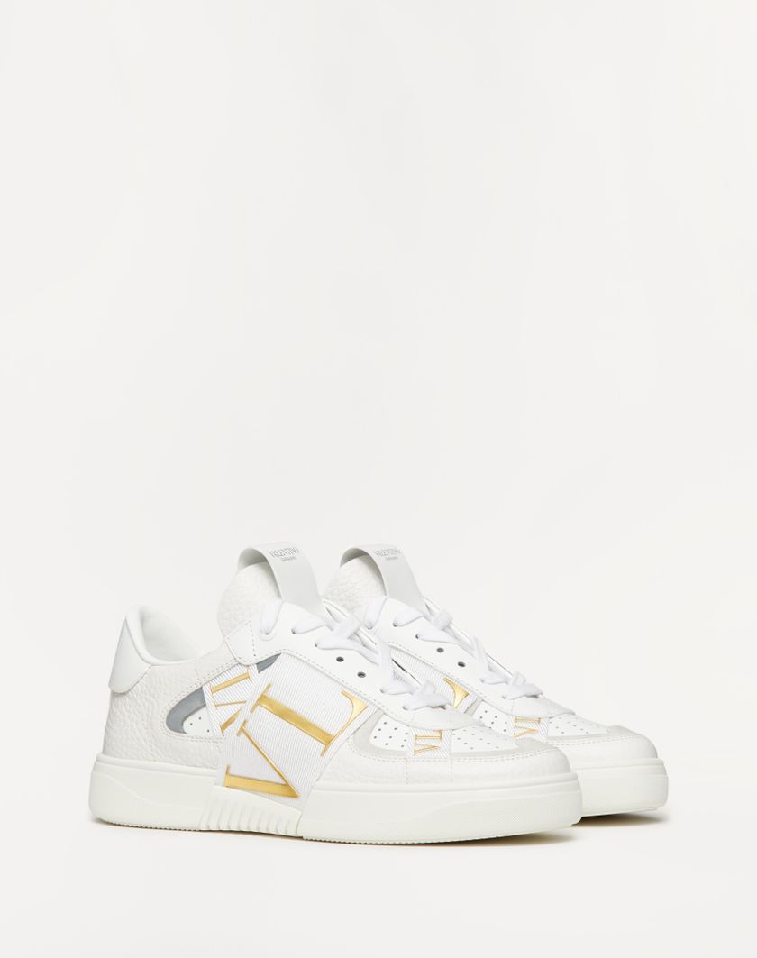 Valentino Handbags Sneaker Vl7n In Vitello E Nastri per Donna in Bianco/antique Brass | Valentino IT Vendita Calda