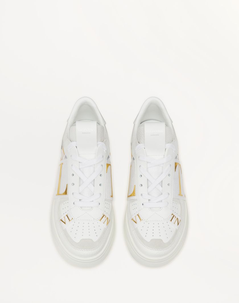 Valentino Handbags Sneaker Vl7n In Vitello E Nastri per Donna in Bianco/antique Brass | Valentino IT Vendita Calda