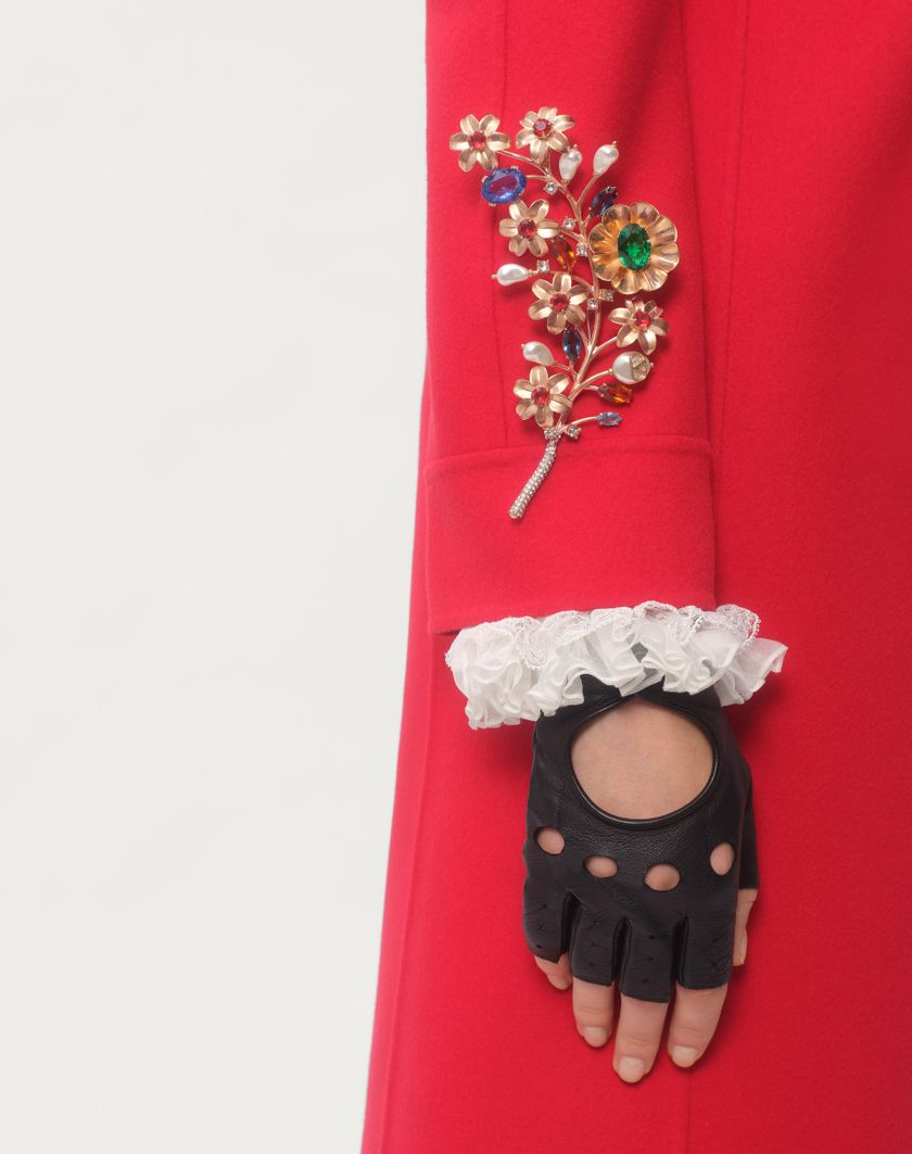 Valentino Handbags Spilla Papier Floral In Metallo Perla E Cristalli Swarovski® per Donna in Multicolor | Valentino IT Black Friday