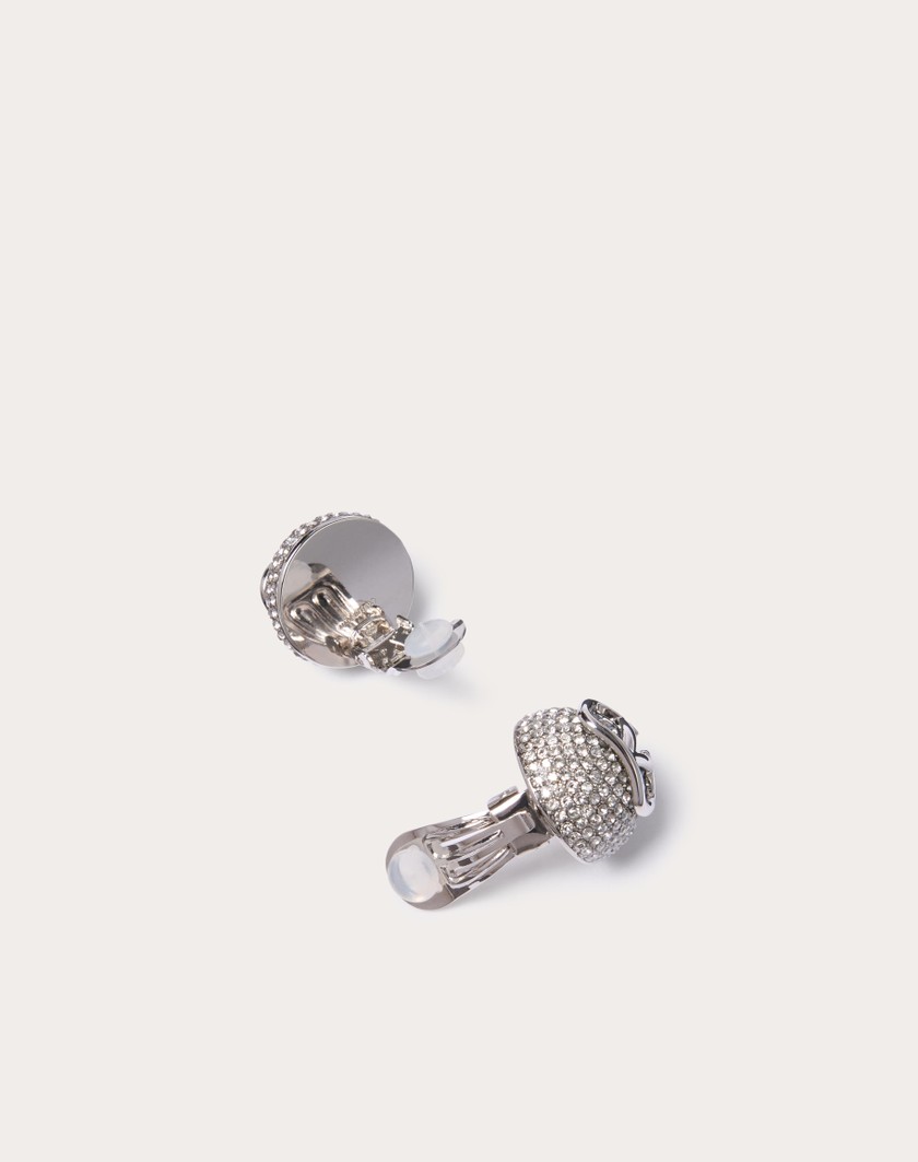 Valentino Handbags Orecchini Vlogo Signature In Metallo E Cristalli Swarovski® per Donna in Oro | Valentino IT Lightning offer