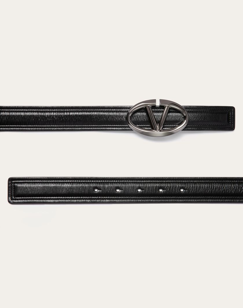 Valentino Handbags Cintura Vlogo The Bold Edition In Vitello Lucido 30 Mm per Donna in Nero | Valentino IT Rilascio limitato
