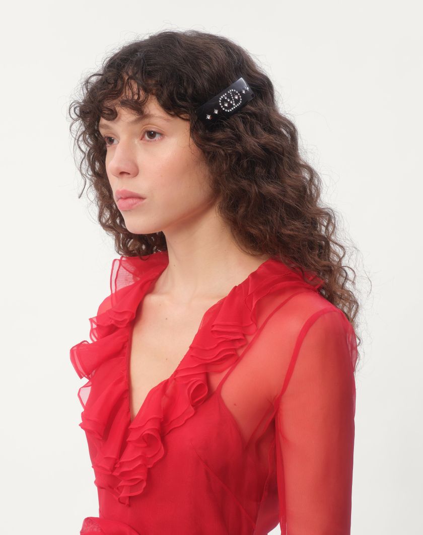 Valentino Handbags Fermaglio Per Capelli Vlogo Signature In Resina Metallo E Cristalli per Donna in Multicolor | Valentino IT Spedizione Gratuita