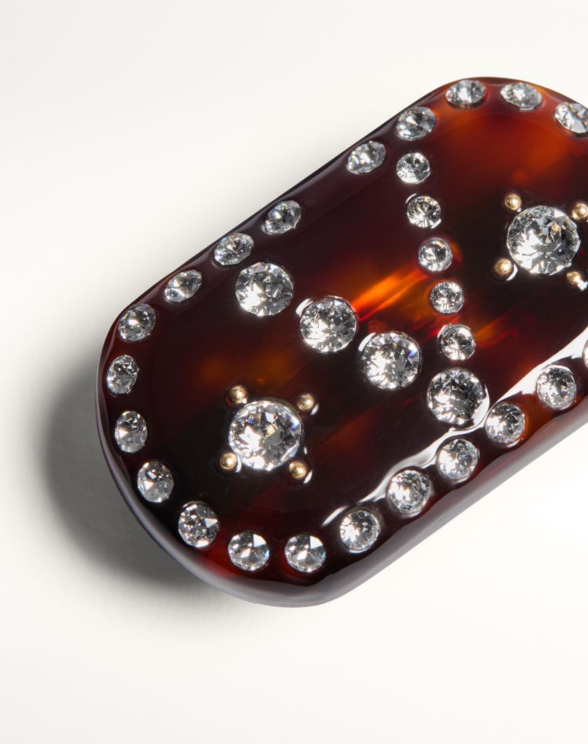 Valentino Handbags Fermaglio Per Capelli Vlogo Signature In Resina Metallo E Cristalli per Donna in Multicolor | Valentino IT Soddisfazione Garantita