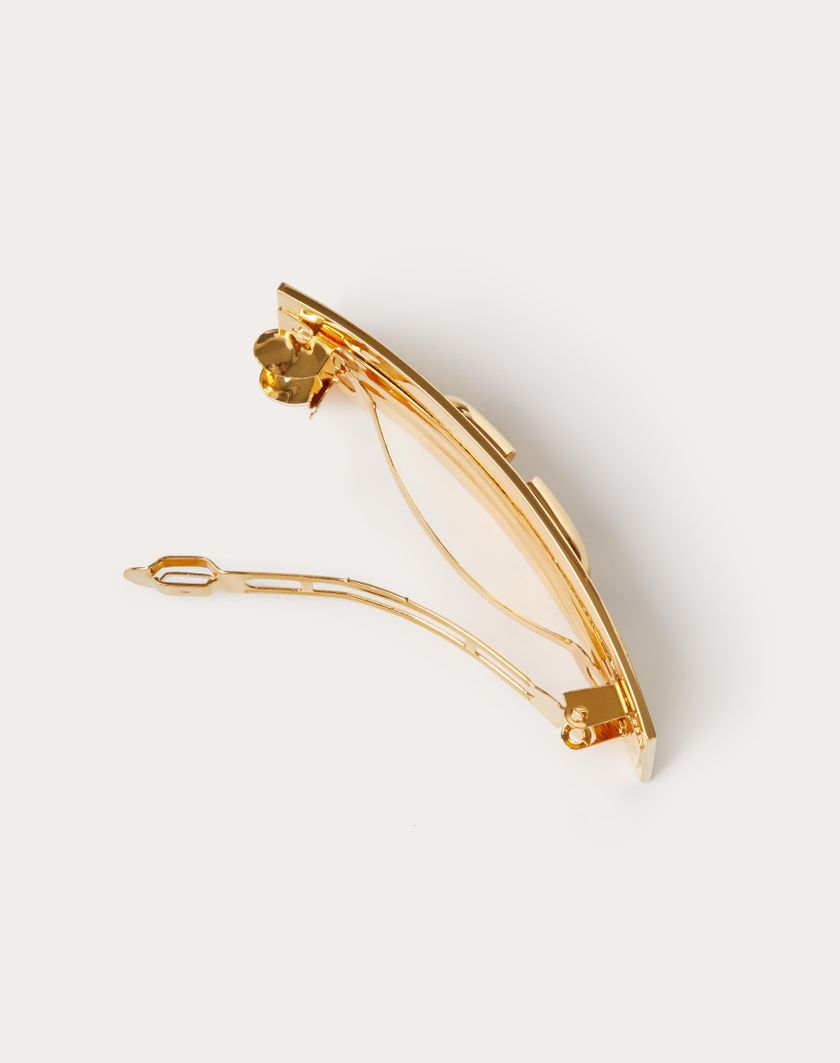 Valentino Handbags Fermaglio Per Capelli Vlogo Signature In Metallo per Donna in Oro | Valentino IT Shopping Online