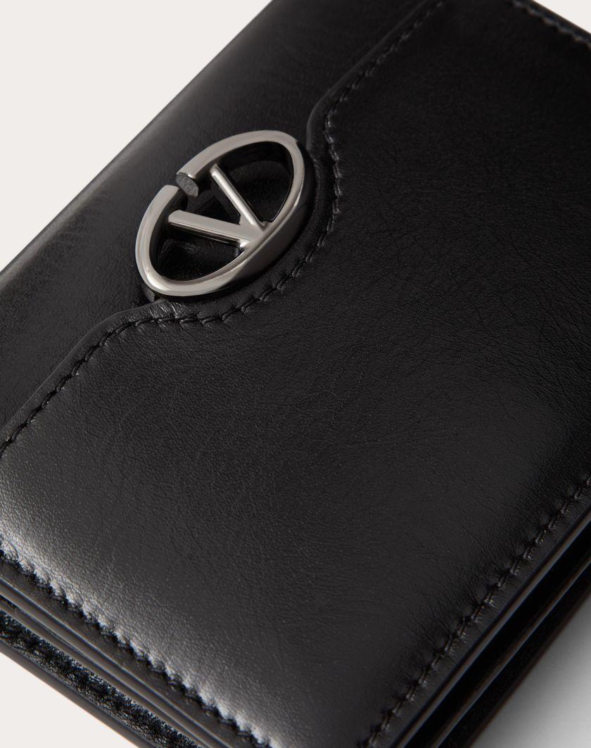 Valentino Handbags Portafoglio Piccolo Vlogo The Bold Edition In Vitello Lucido per Donna in Nero | Valentino IT Lightning offer