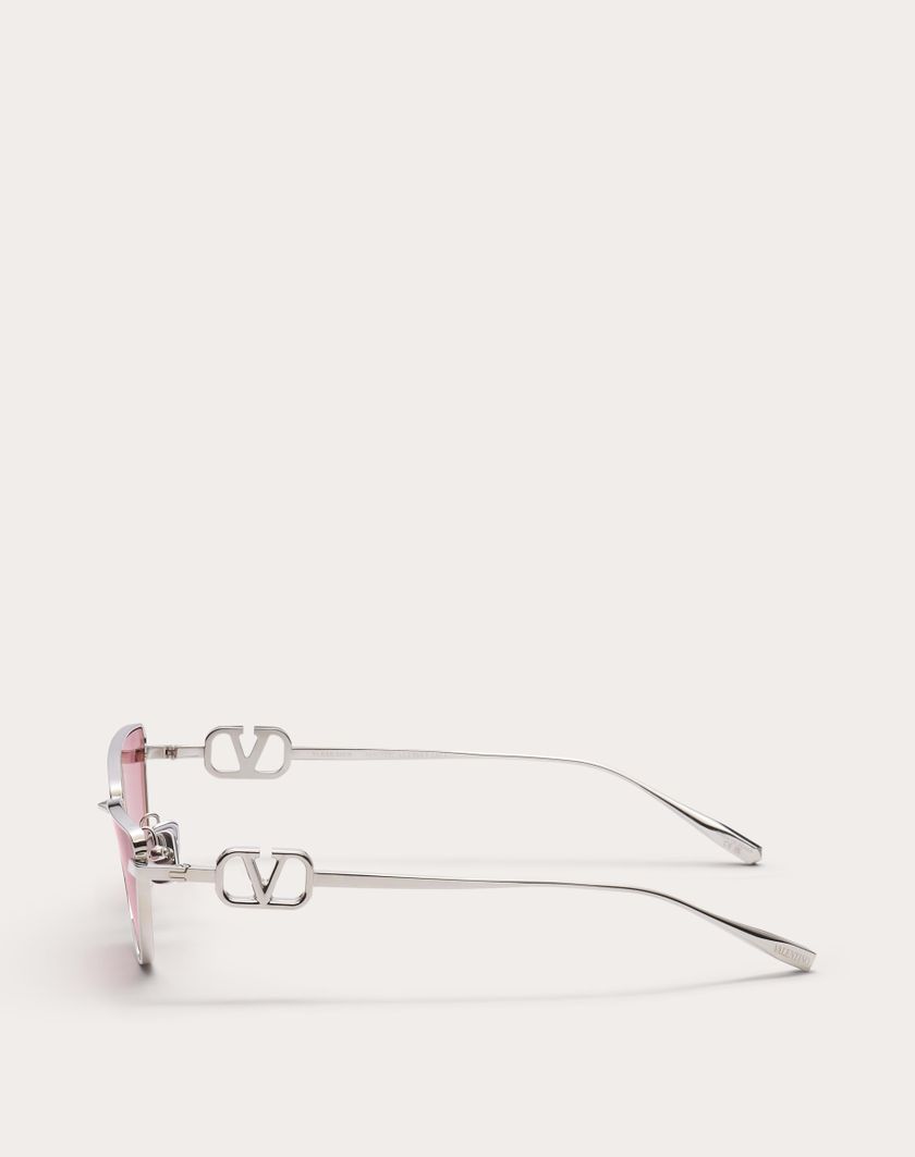 Valentino Handbags Vlogo Sign Occhiale Cat-eye In Titanio in Bordeaux | Valentino IT Super Saving Price