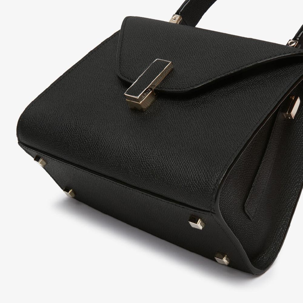 Valextra Borsa a mano Mini in Pelle Nera | Valextra Iside Officina