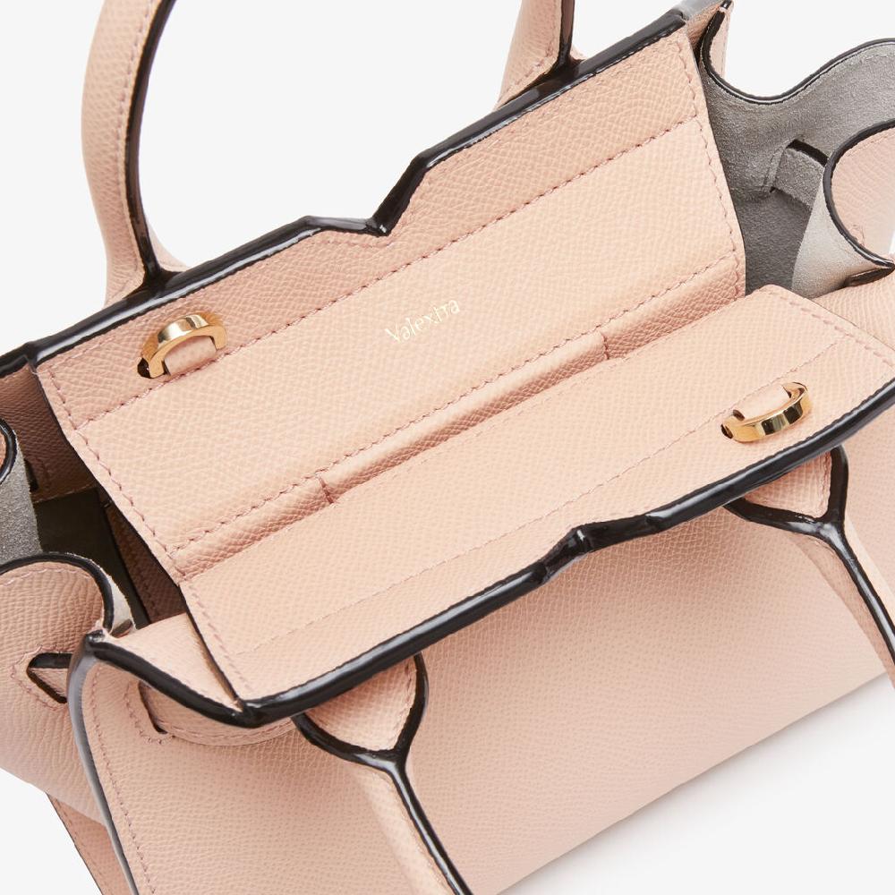 Valextra Borsa a Tracolla Milano Micro | Pelle di vitello Millepunte Soft | Rosa Bonne Mine | Valextra Pezzi Unici