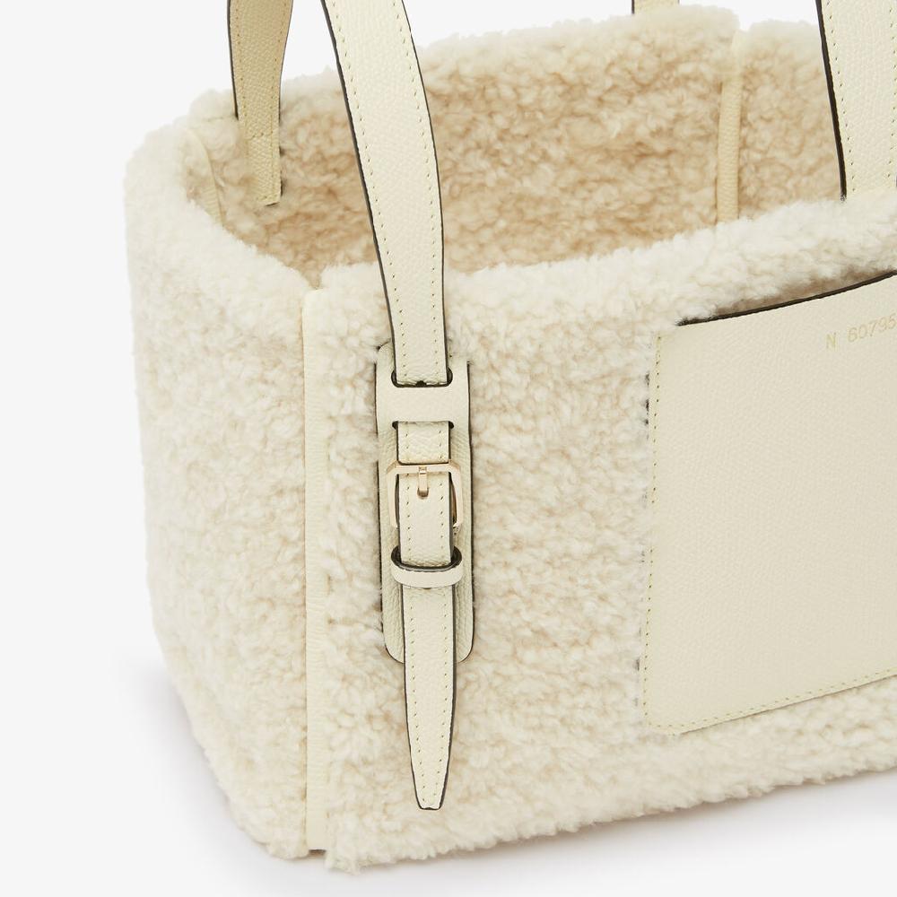 Valextra BORSA SECCHIELLO MINI CON TRACOLLA MONTONE/VITELLO VS ORO CHIARO Convenienza
