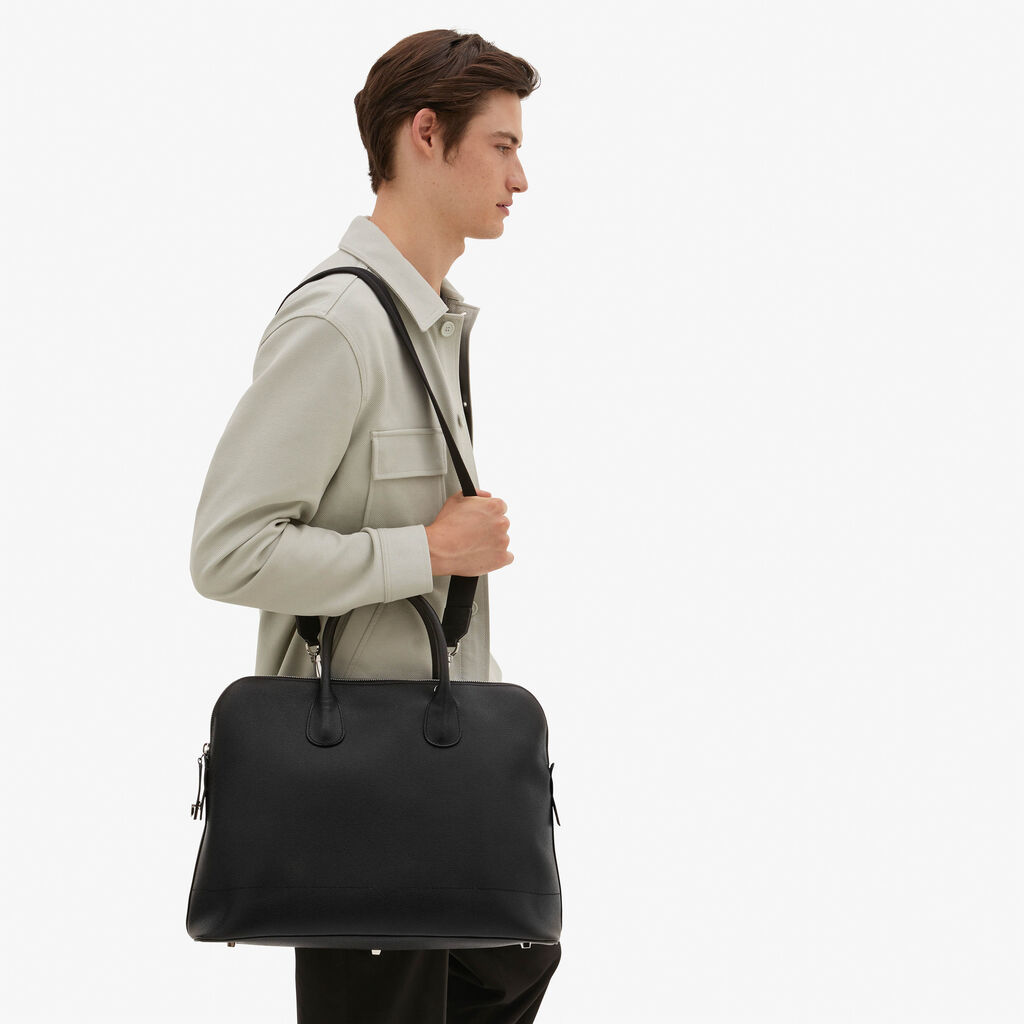 Valextra Borsa tote da ufficio in Pelle Nera con zip | Valextra My Logo Vendite Flash